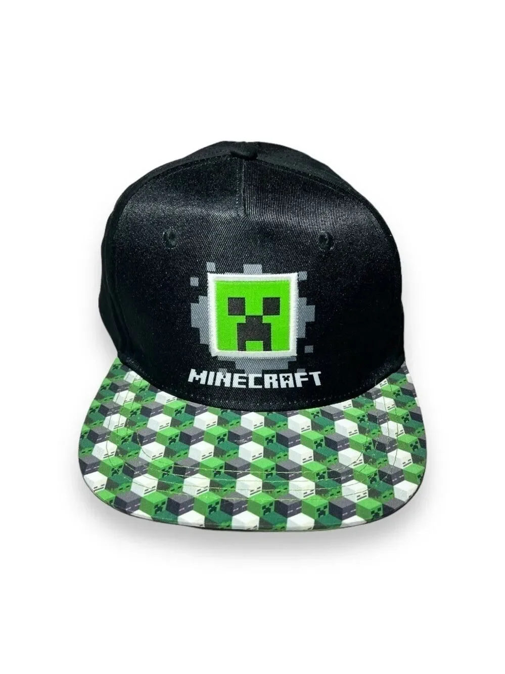 Minecraft Kid’s SnapBack Creeper Face Hat Size OSFM